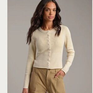 Rhone NWT Sutton Snap Cardigan in Ivory Size XS
